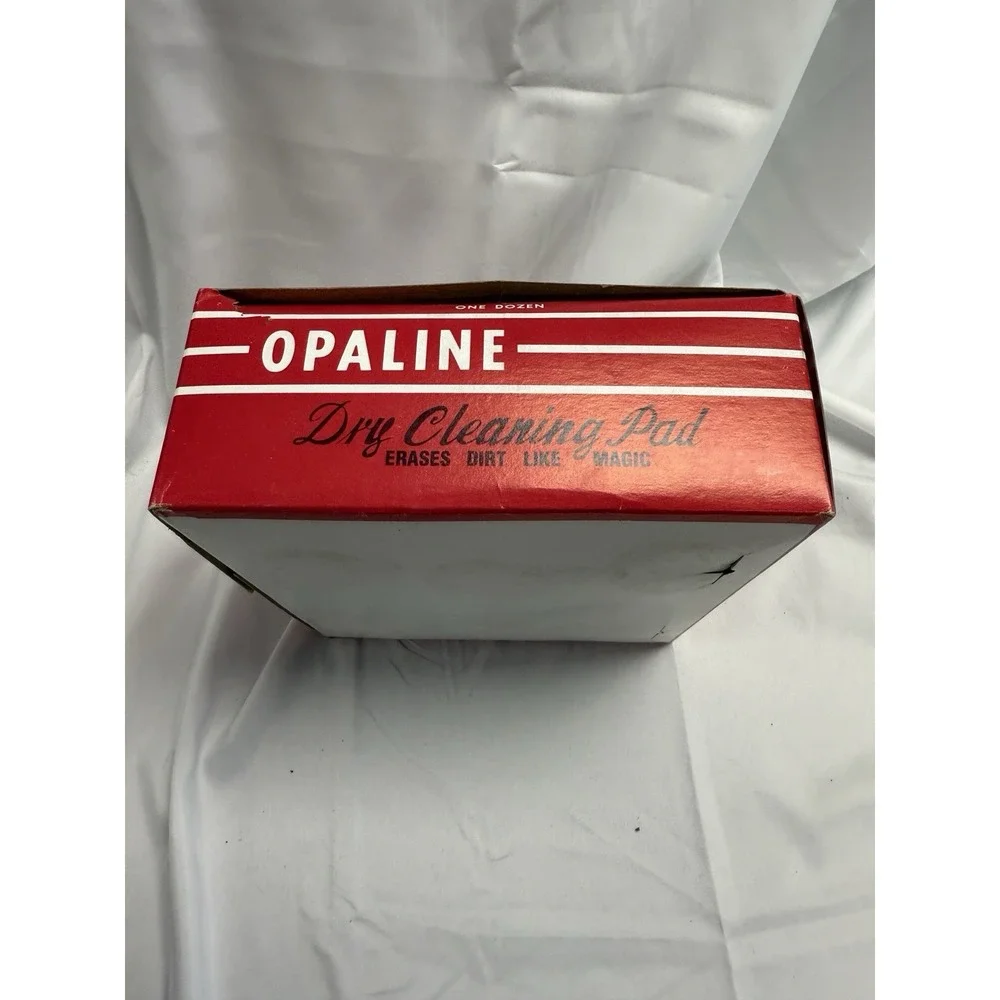 6 Vintage Cardinell Opaline Dry Cleaning Rubgum Dry Clean Pad Morilla Co USA Box
